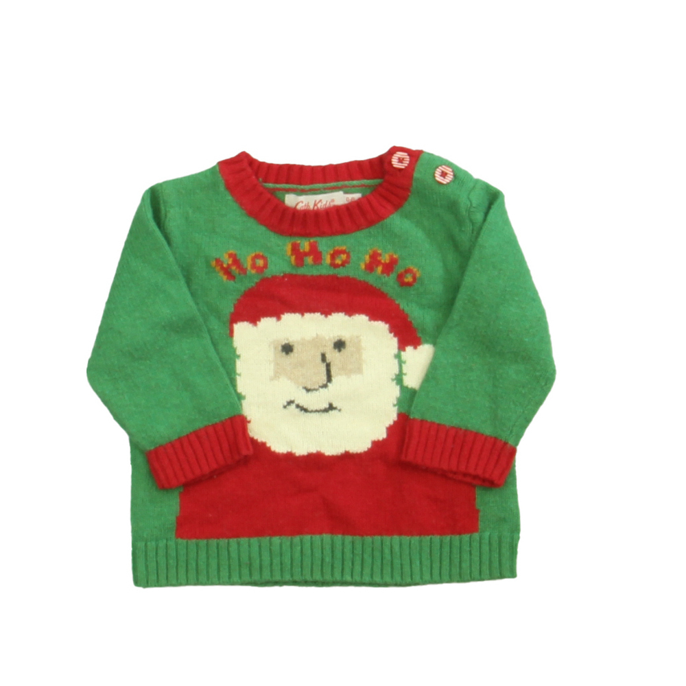 Cath Kids Boys Green | Red | Santa Sweater size: 0-6 Months
